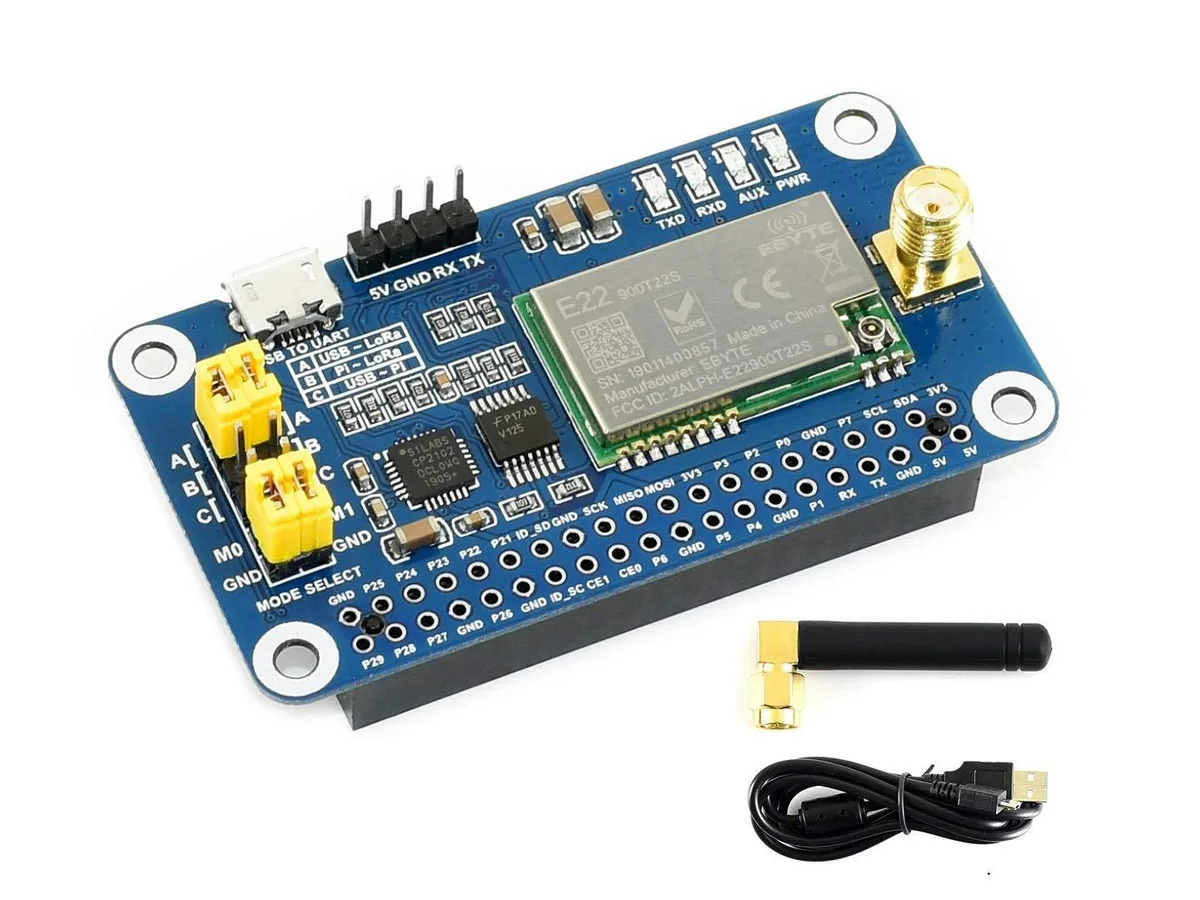 LORDWORLD LORDWORLD SX1262 LoRa HAT 915MHz development board — ภาพสินค้า
