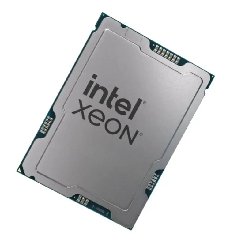 Intel Xeon 696X server processor in LGA 4710 package, silver heat spreader with gold contacts