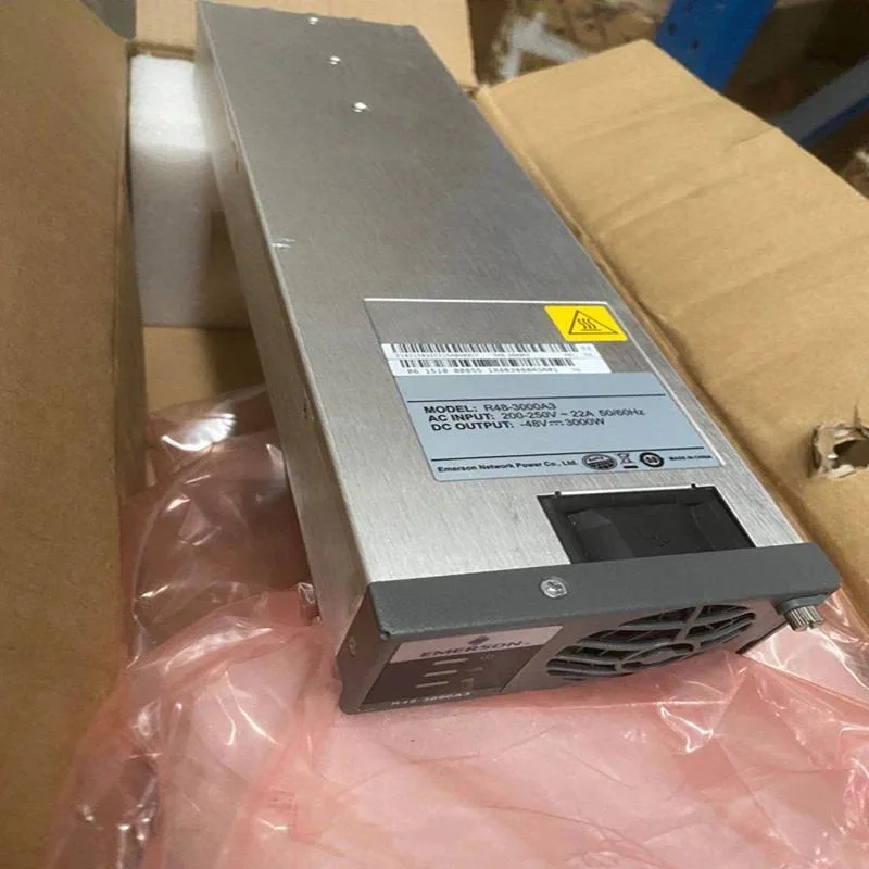 Rectangular ATX power supply unit in black metal finish