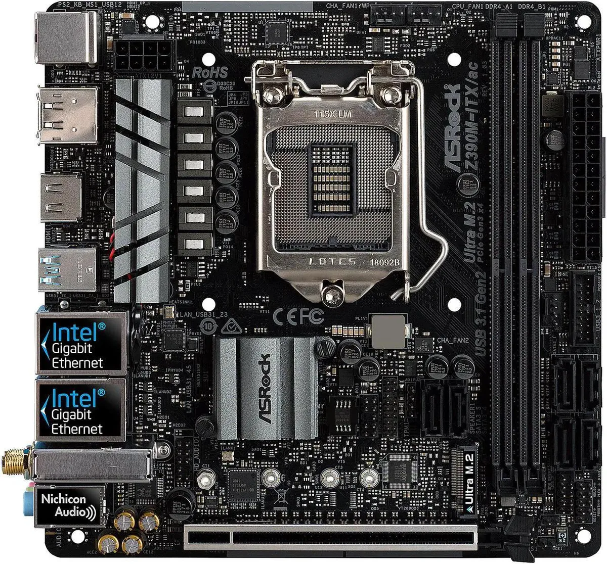 ASRock ASRock Z390M-ITX/ac LGA 1151 Intel motherboard — صورة المنتج