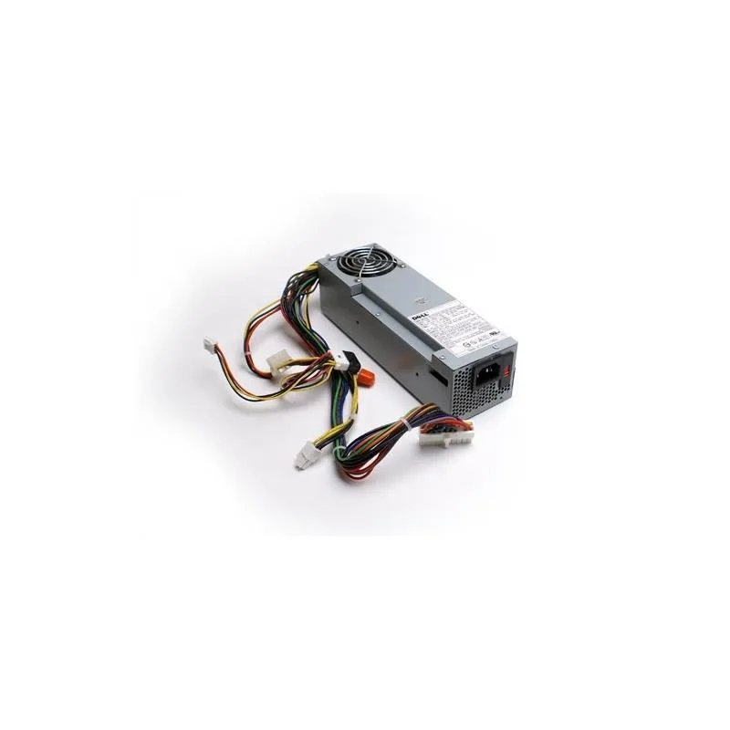 Silver rectangular ATX power supply unit with side ventilation grille