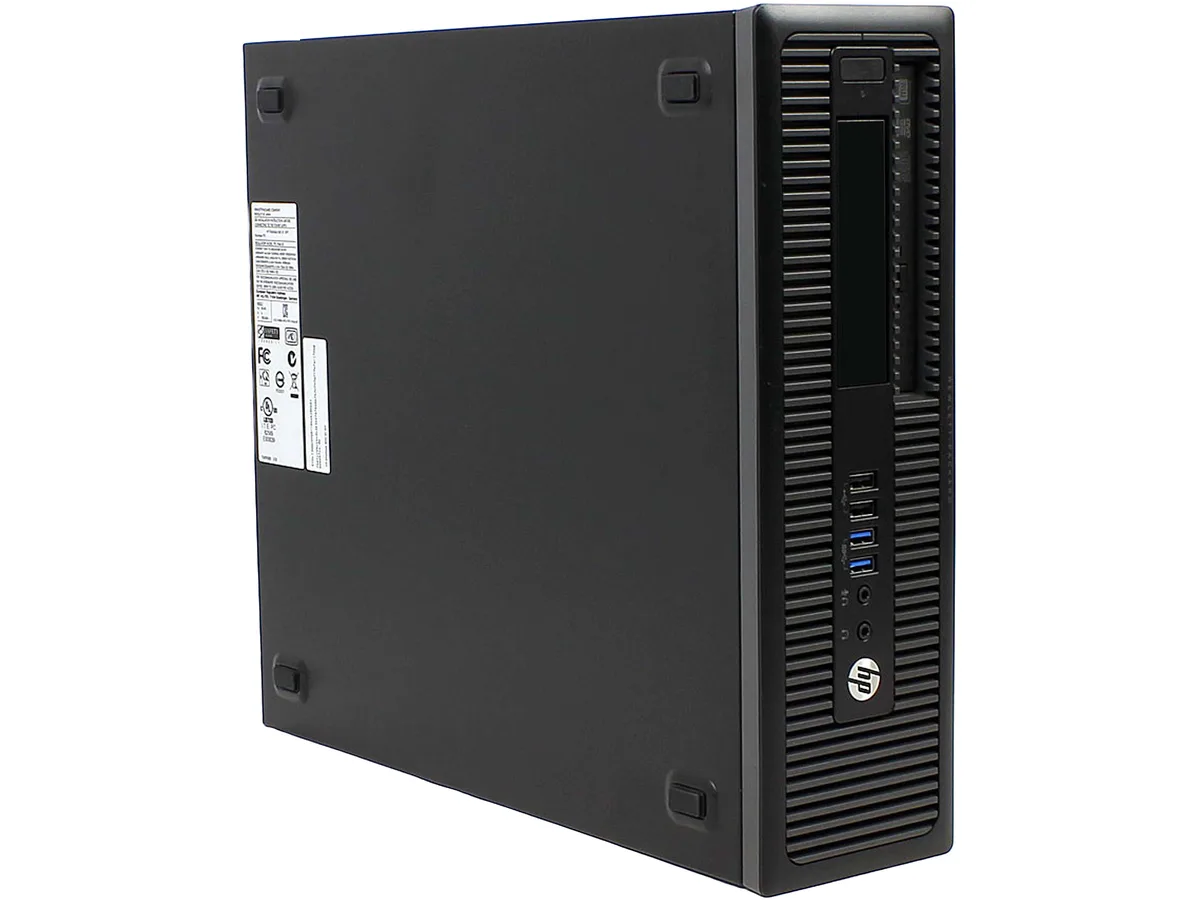 Small black desktop tower, compact SFF chassis