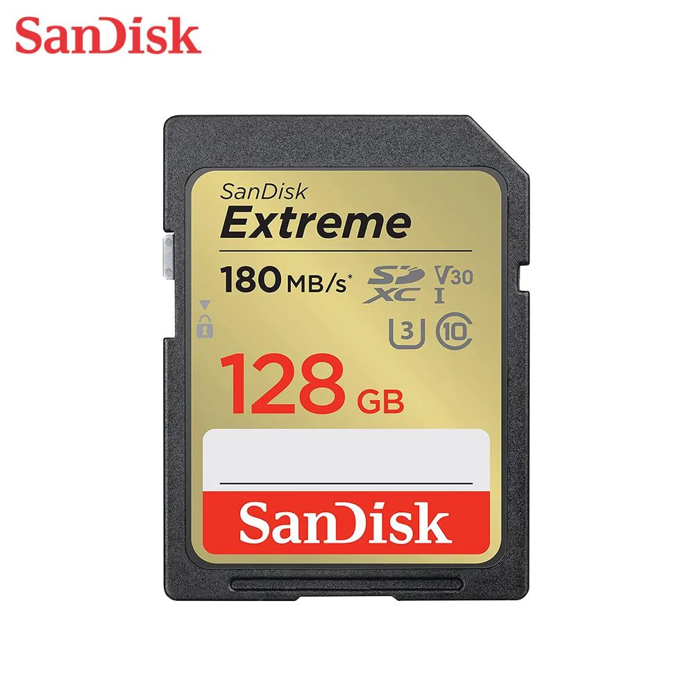 SanDisk SanDisk Extreme 128GB SDXC UHS-I U3 Class 10 V30 180MB/s Memory Card (SDSDXVA-128G-GNCIN) — ภาพสินค้า
