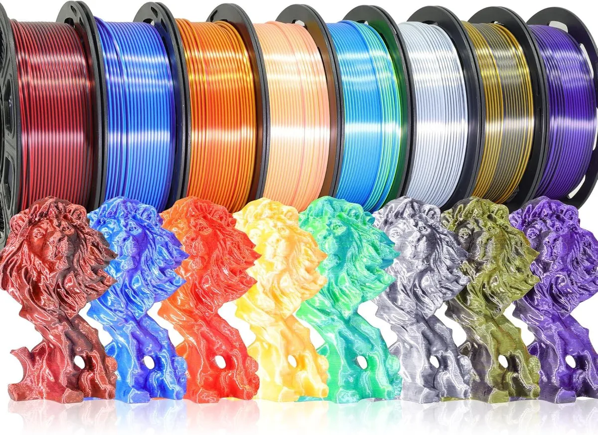BFKK BFKK 8 Spools Dual Color Silk PLA Filament Bundle 1.75mm 250g×8 — 商品照片