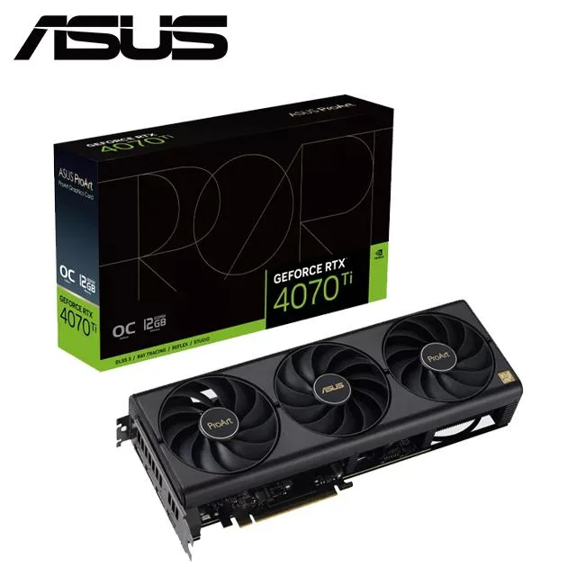 ASUS ASUS ProArt GeForce RTX 4070 Ti 12GB OC Edition graphics card — product photo