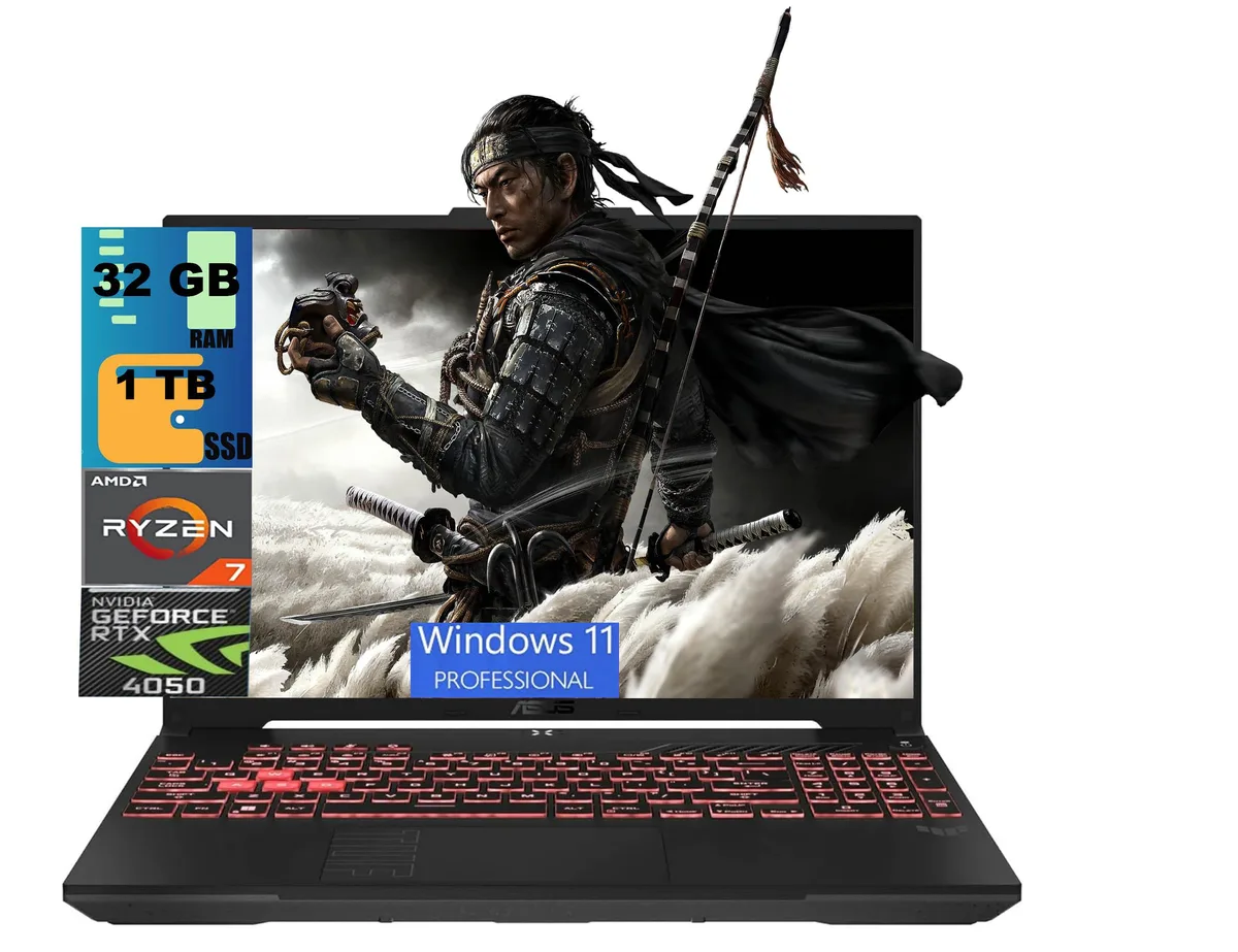 Black ASUS TUF A16 Raider 16 inch gaming laptop closed on a flat surface