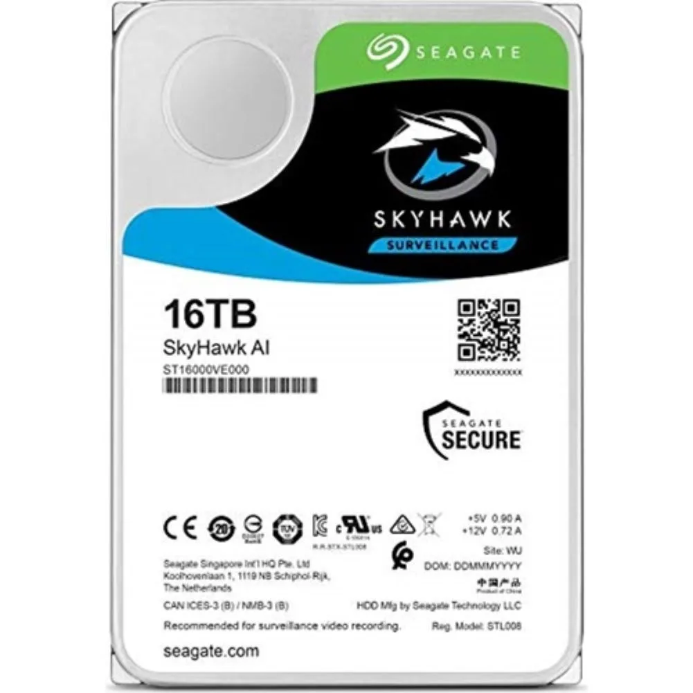 Seagate Seagate SkyHawk AI ST16000VE000 16TB 3.5" SATA 7200RPM 256MB internal hard drive — 商品照片