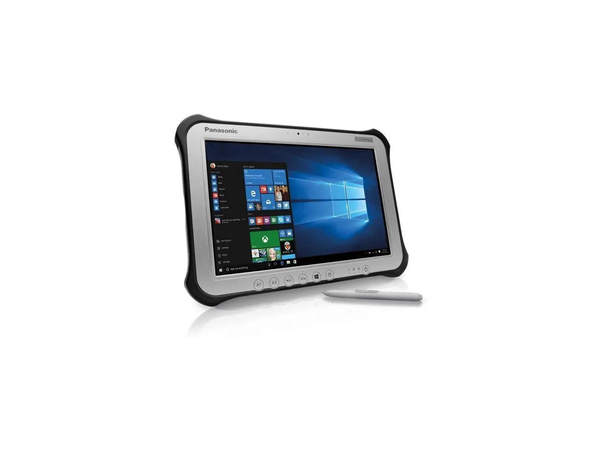 Rugged 10.1 inch tablet with matte daylight readable screen and thick protective bezels