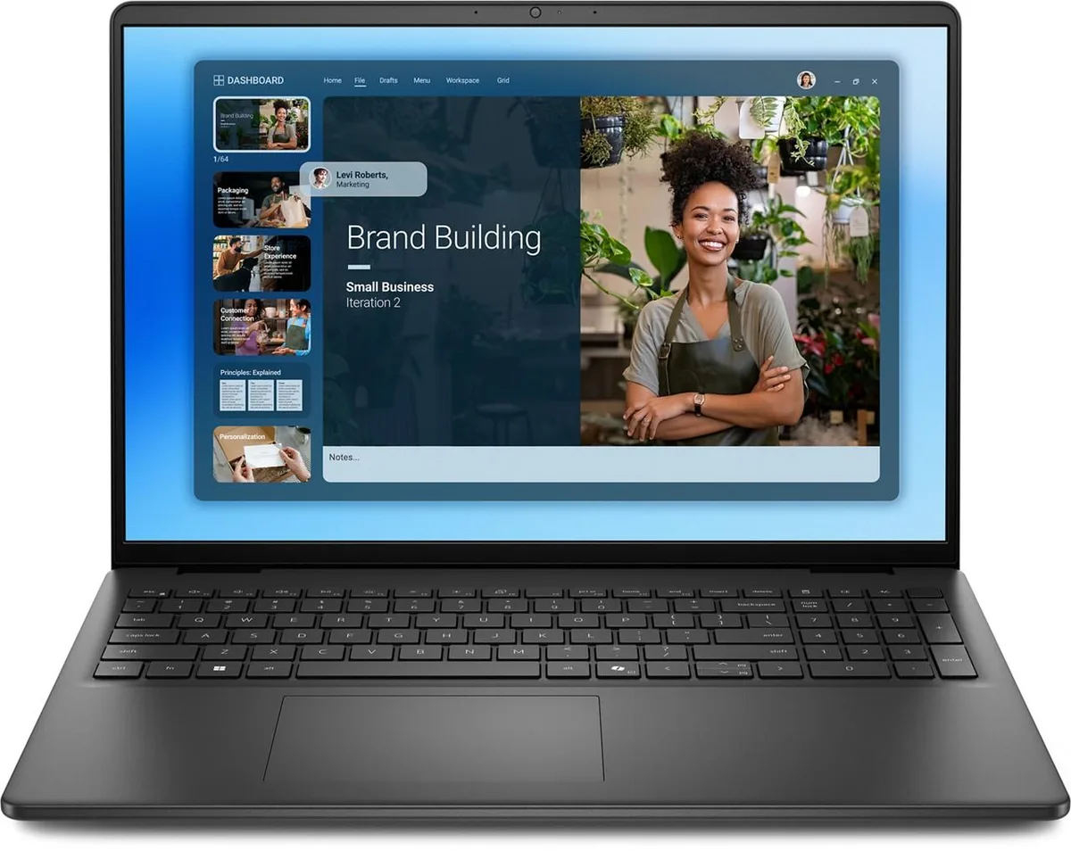 Carbon Black 16 inch touchscreen laptop with numeric keypad