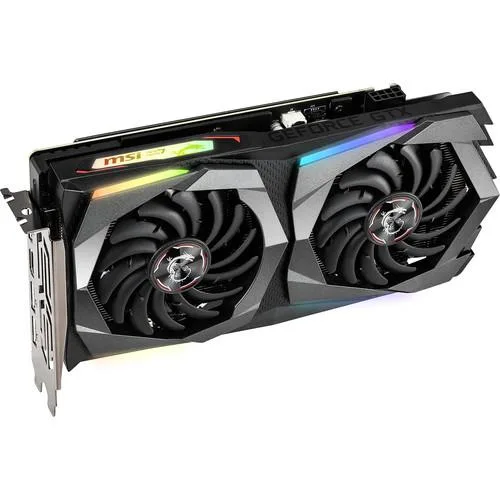 MSI GeForce GTX 1660 Ti GAMING 6GB dual-fan graphics card in black and silver
