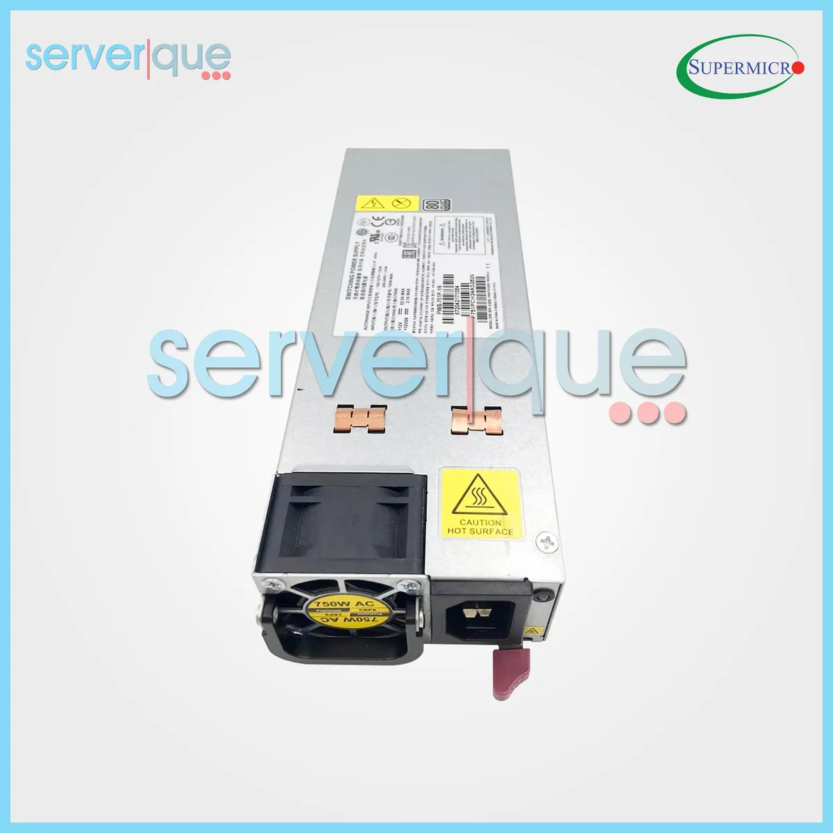 Supermicro Supermicro PWS-751P-1R 1U 750W 80 Plus Platinum Hot Swap Redundant Power Supply — product photo