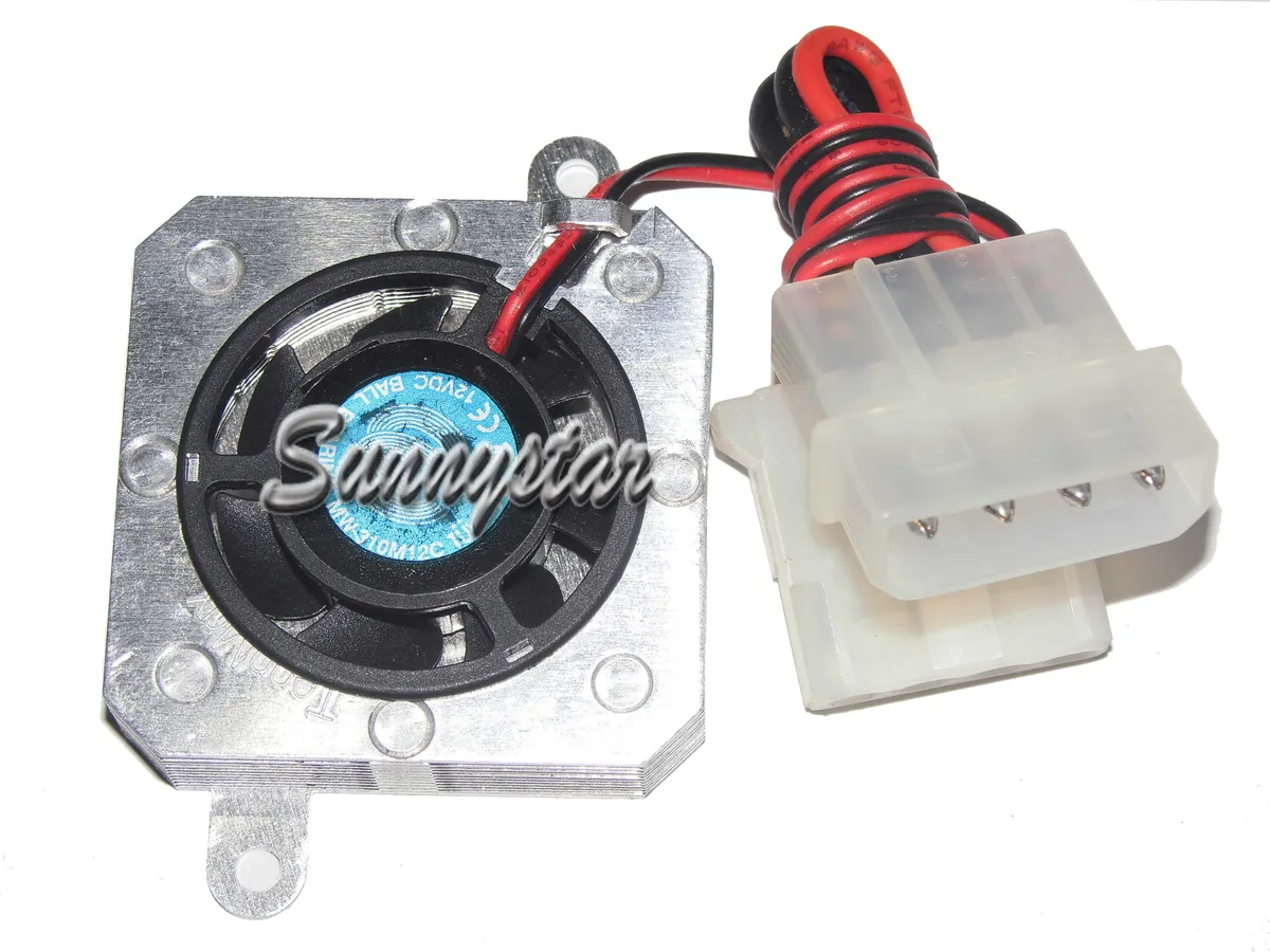 Black CPU air cooler with heatsink and fan, 12V 2-wire 4-pin connector