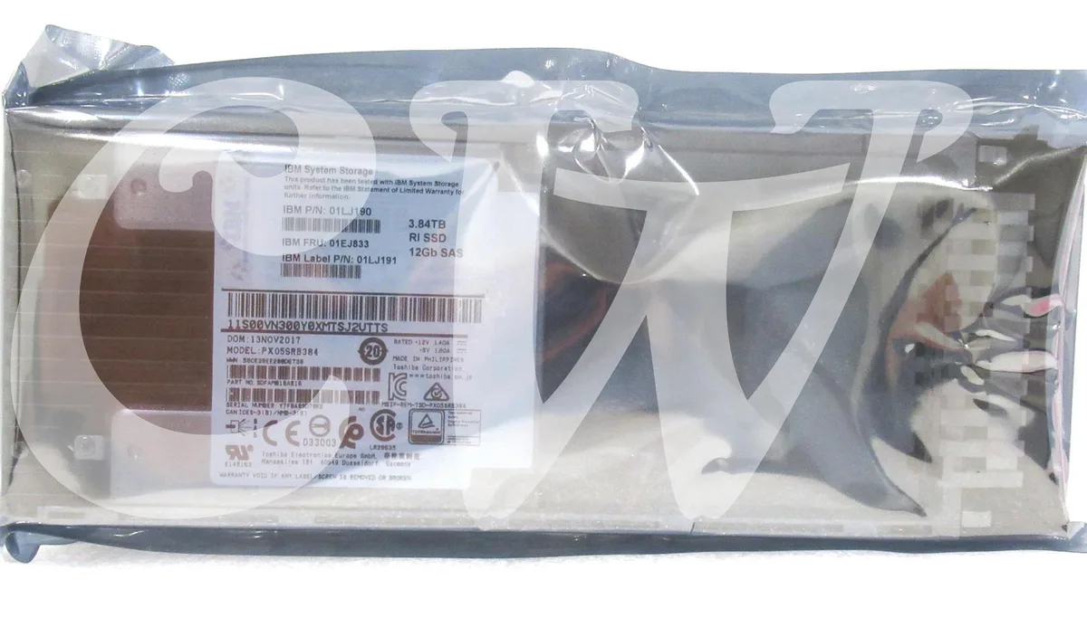 2.5 inch SAS solid state drive with silver metal casing