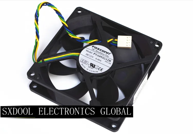 SXDOOL SXDOOL PVA092G12H 90mm case fan 3500-3999 RPM 60-65 CFM 4-pin PWM hydraulic — 商品照片