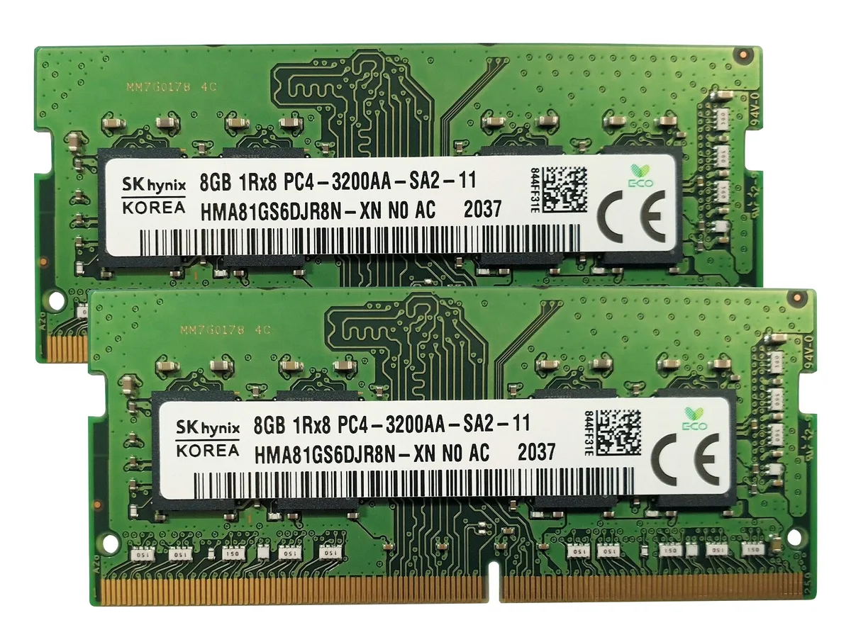 SK hynix SK hynix HMA81GS6DJR8N-XN 16GB (2x8GB) DDR4-3200 CL22 SO-DIMM laptop RAM — foto produk