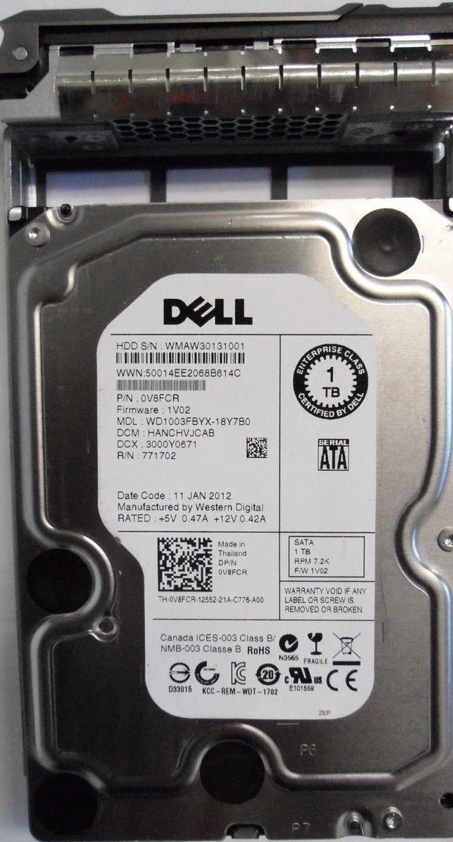 DELL DELL WD1003FBYX 1TB 7.2K SATA 3.5in internal hard drive — foto del producto