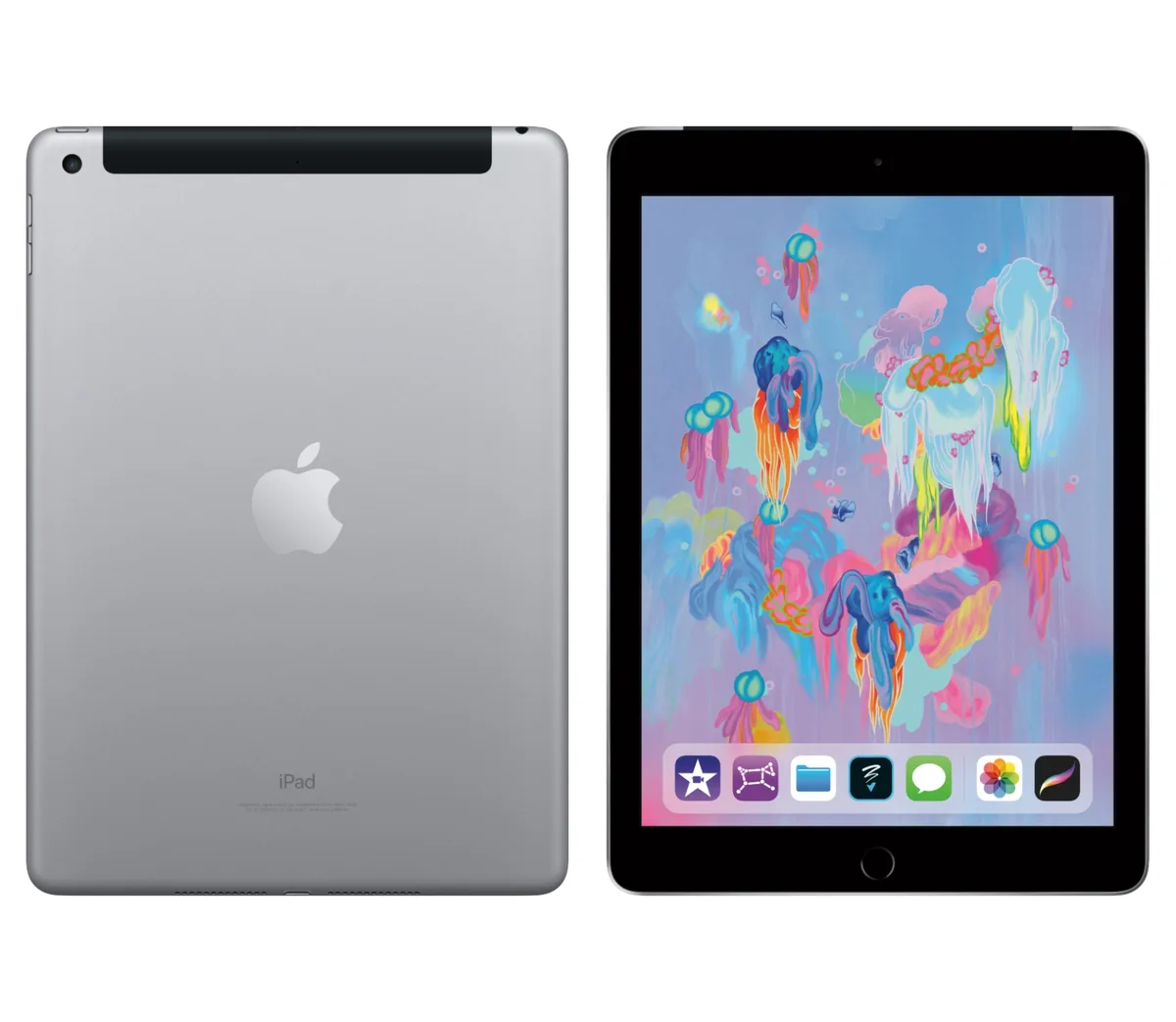Apple Apple iPad 6th Generation 9.7" 32GB WiFi + Cellular Space Gray tablet — 제품 사진