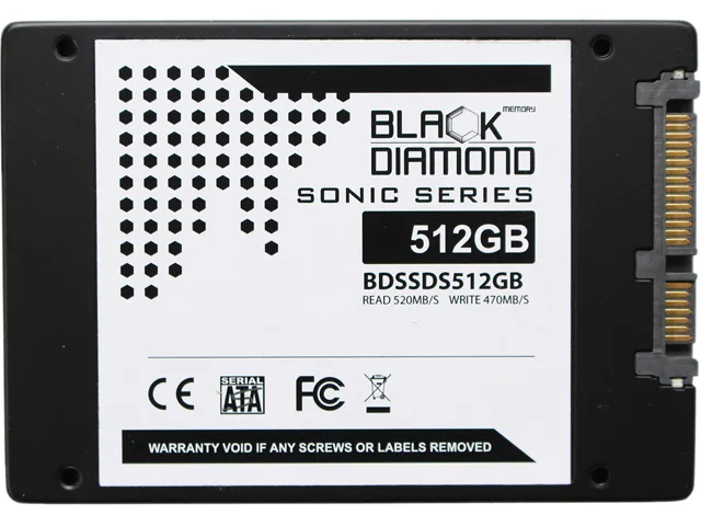 Black Diamond Memory Black Diamond Memory BDSSDS512G 2.5" 512GB SATA enterprise SSD — productfoto