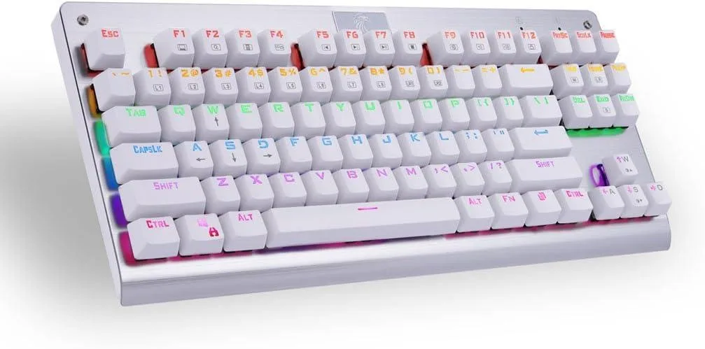 75% mechanical keyboard with aluminium panel and blue switches