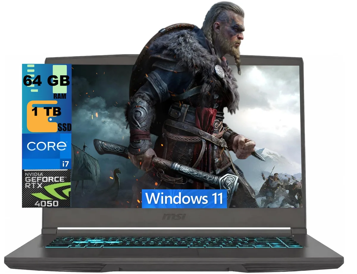 Black 15.6 inch gaming laptop thin profile matte finish backlit keyboard