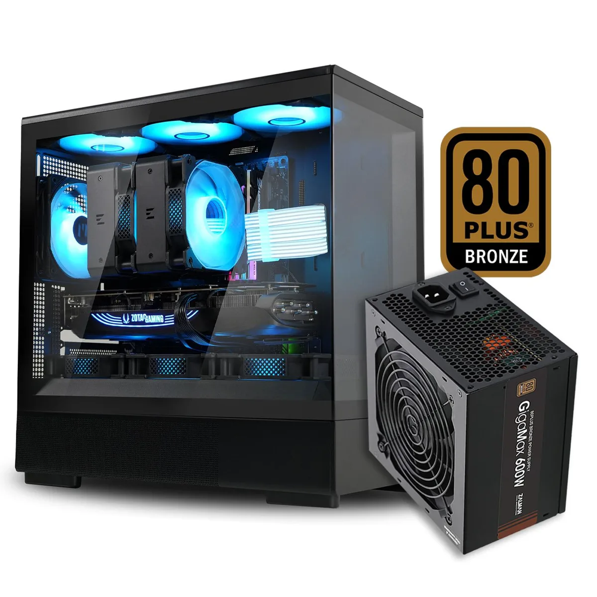 Zalman Zalman P10 Mini Tower M-ATX Case + 600W 80+ Bronze PSU Combo — product photo