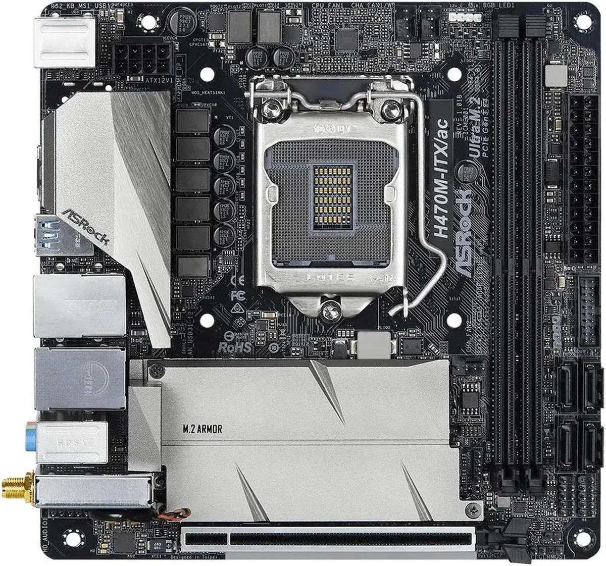 ASRock ASRock H470M-ITX/AC Intel motherboard — product photo