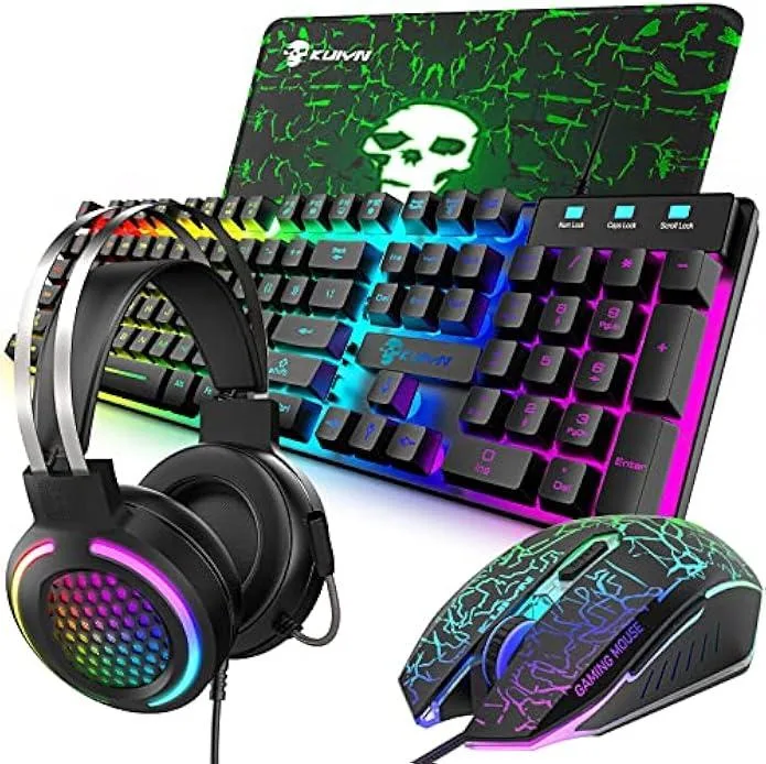TAURKENAM TAURKENAM 4-in-1 Gaming Keyboard Bundle with Mouse, Headset & Pad — fotografia produktu