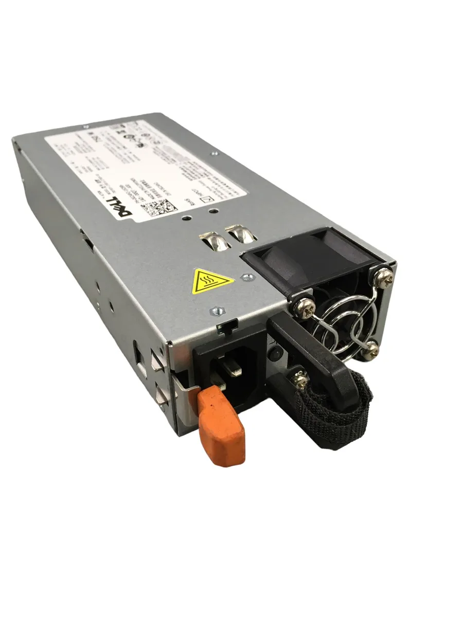 Silver rectangular 750W Dell power supply unit with ventilation grille and label showing model 7001531-J100