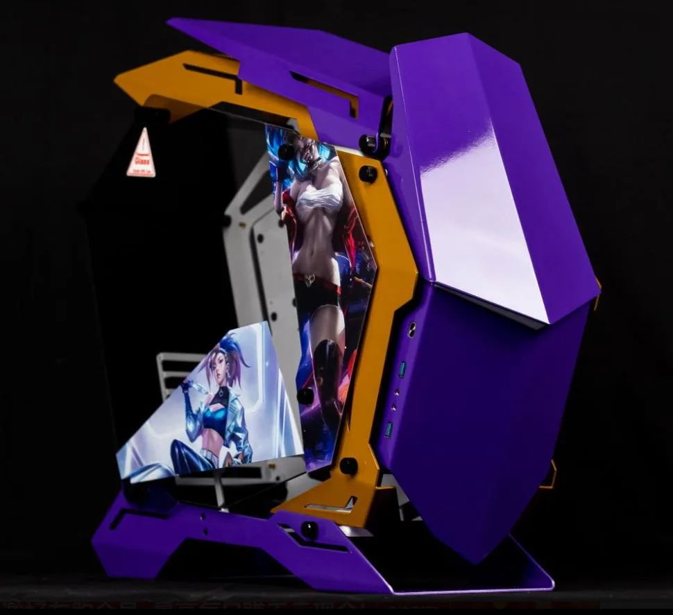 Corn Electronics Corn Electronics ATX Mid Tower PC Case Purple 400mm GPU 360mm Radiator 170mm CPU Cooler — product photo