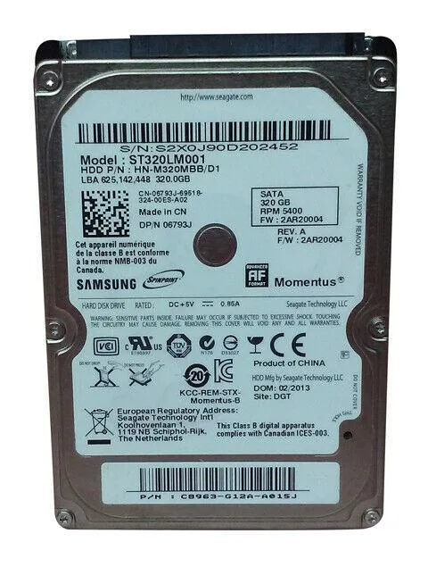 SAMSUNG SAMSUNG SpinPoint M8 ST320LM001 320GB 2.5" SATA 5400RPM laptop hard drive — صورة المنتج