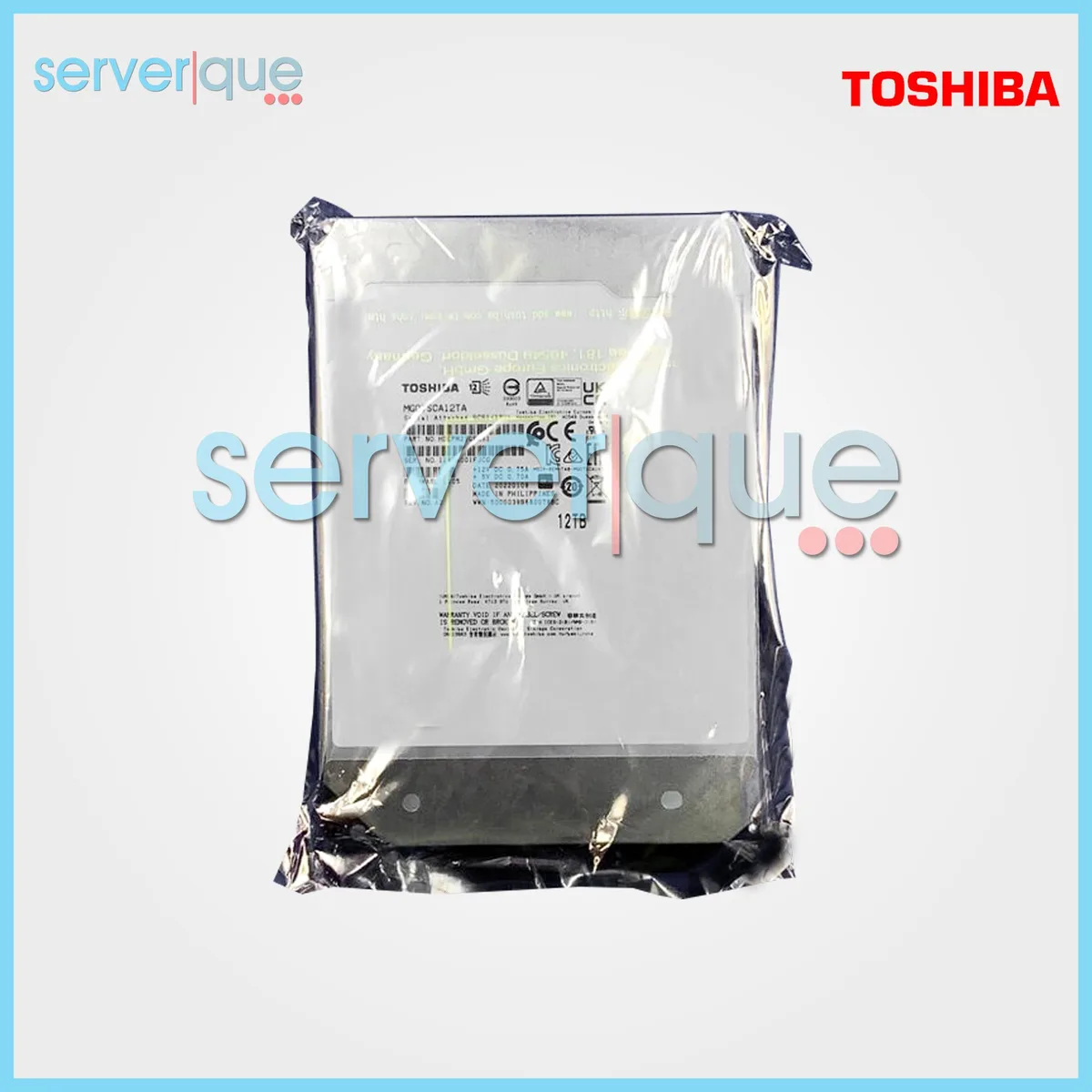 Silver 3.5 inch internal hard drive with circuit board visible
