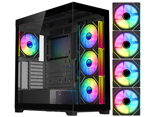 DIYPC DIYPC Vanguard-F2-BK ATX Full Tower PC Case Black — product photo