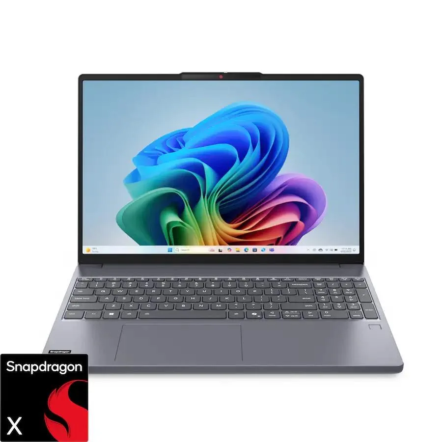 Lenovo Lenovo IdeaPad Slim 3x AI laptop, Snapdragon X X1-26-100, 16GB RAM, 512GB SSD, 15.3" WUXGA, Luna Grey — photo du produit
