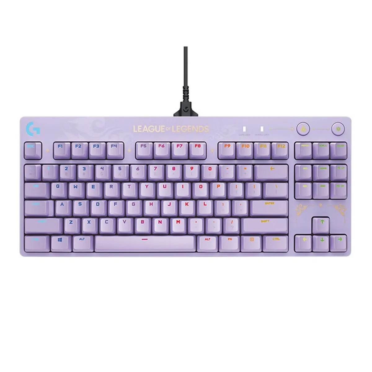 Logitech Logitech G PRO Wired Mechanical Gaming Keyboard LOL Edition GX Brown 87 Keys Purple — 商品写真