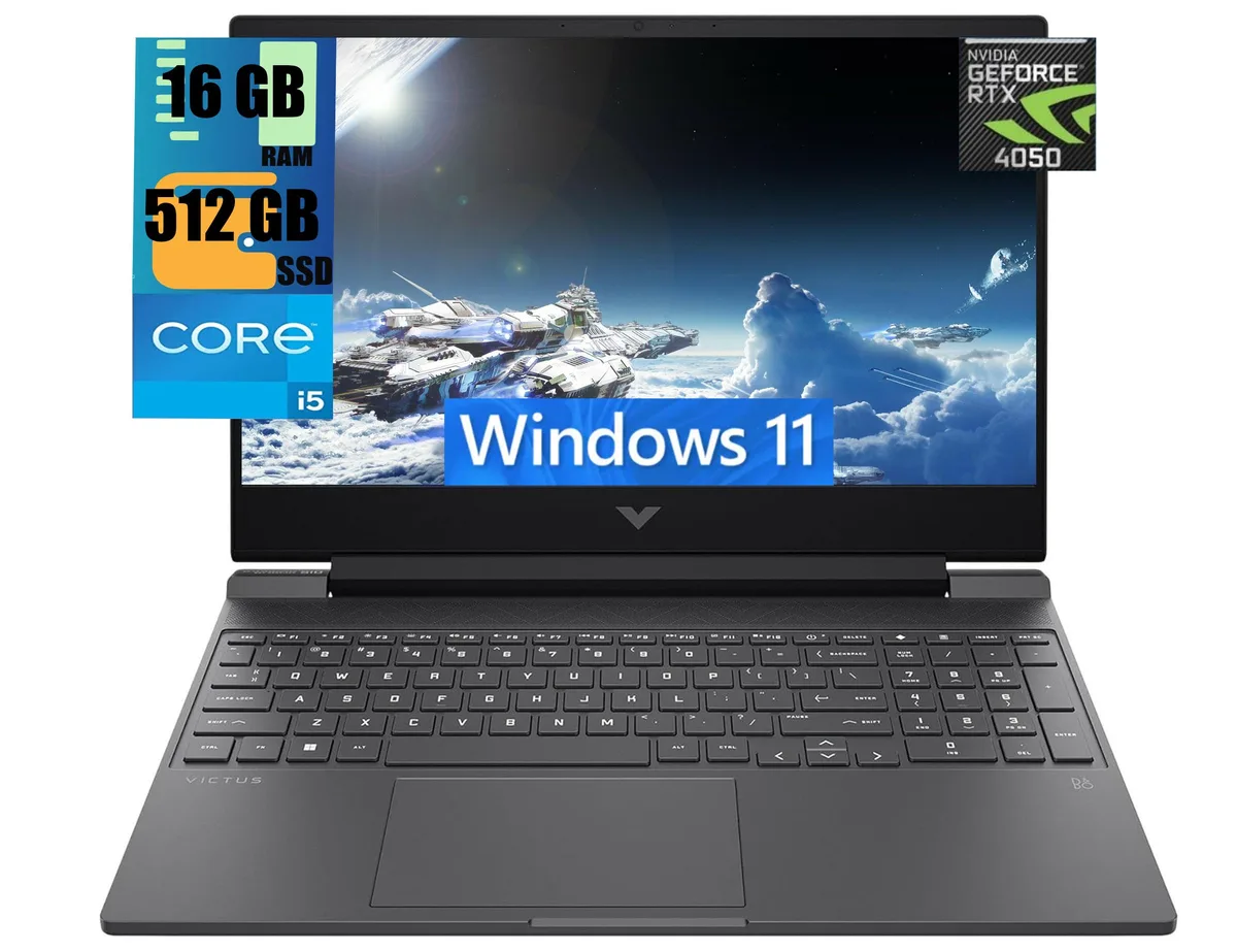 HP HP Victus 15 Raider Black i5-13420H RTX 4050 16GB 512GB gaming laptop — 商品照片