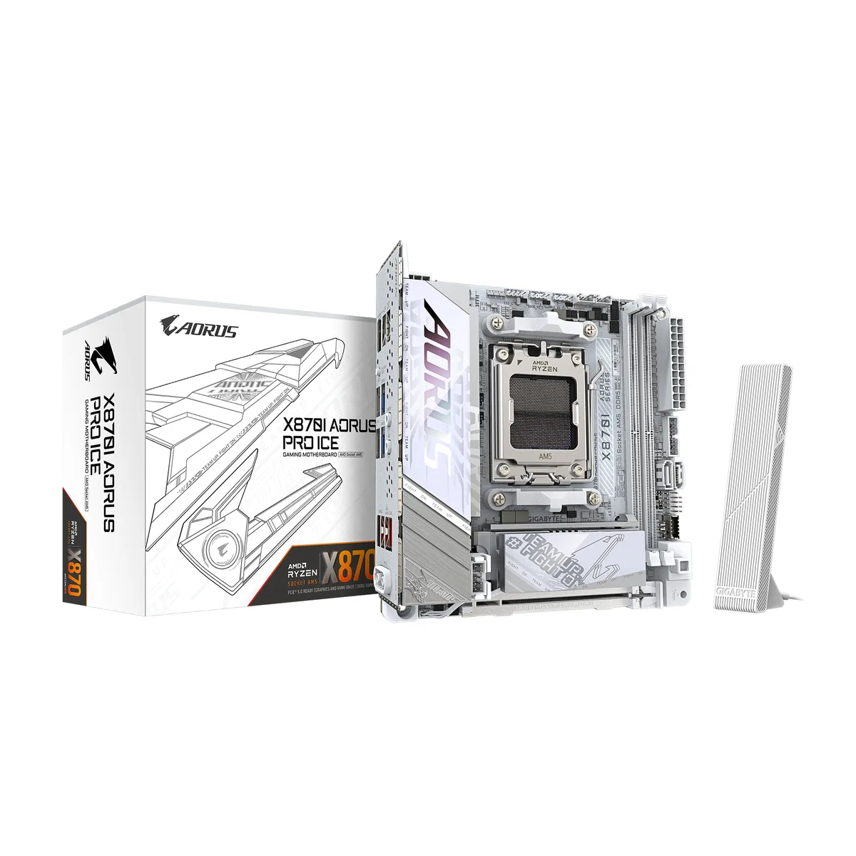 GIGABYTE GIGABYTE X870I AORUS PRO ICE AMD motherboard — product photo