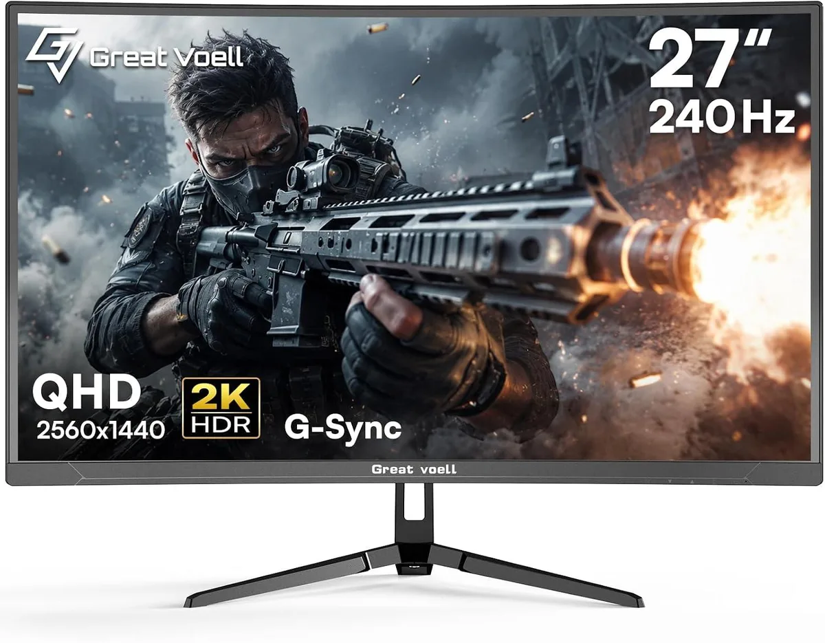 Great voell Great Voell 27" 240Hz Curved Gaming Monitor — photo du produit