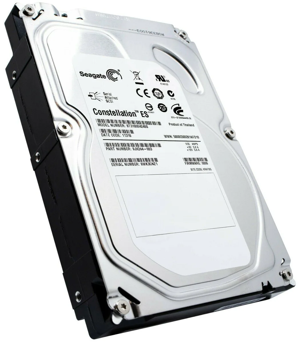 Seagate Seagate Constellation ES ST31000424SS 1TB SAS 7200 RPM 3.5" internal hard drive — product photo