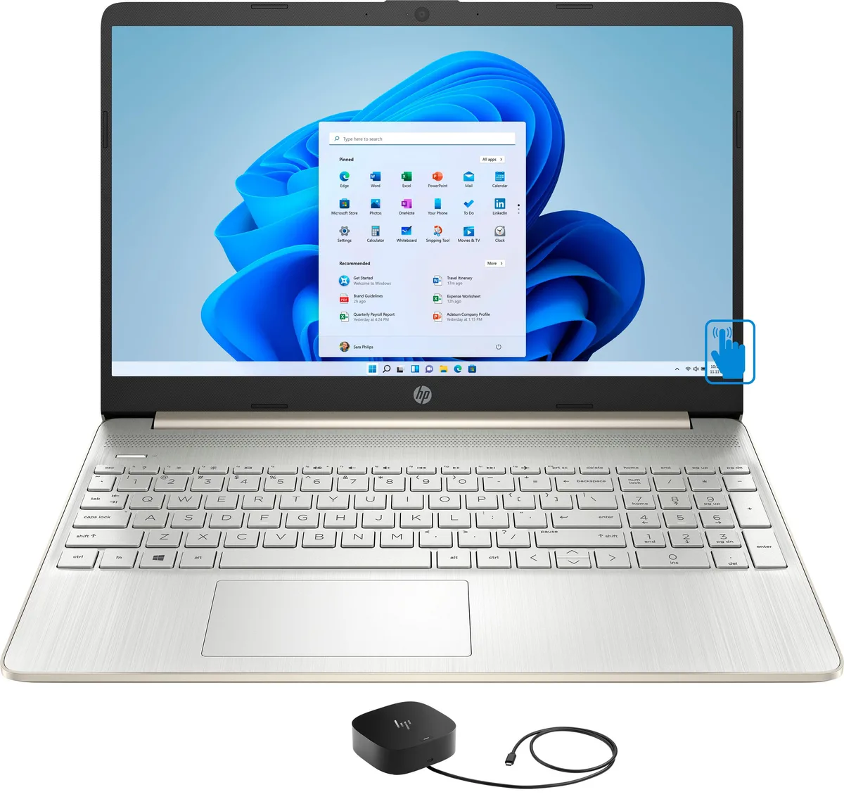 HP HP 15-dy2073dx laptop i7-1165G7 16GB 512GB SSD 15.6" touchscreen Windows 11 Home S-Mode — product photo