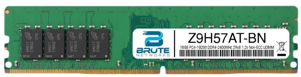 Brute Networks Brute Networks 16GB DDR4-2400 CL15 2Rx8 1.2V Non-ECC UDIMM — photo du produit