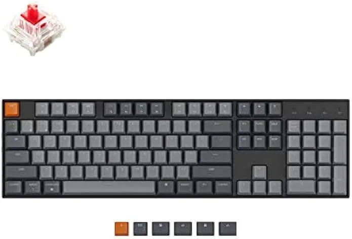 TAURKENAM TAURKENAM K10 Full-Size Hot-Swappable Mechanical Gaming Keyboard 104-Key Gateron G Pro Red Bluetooth 5.1 — fotografia produktu