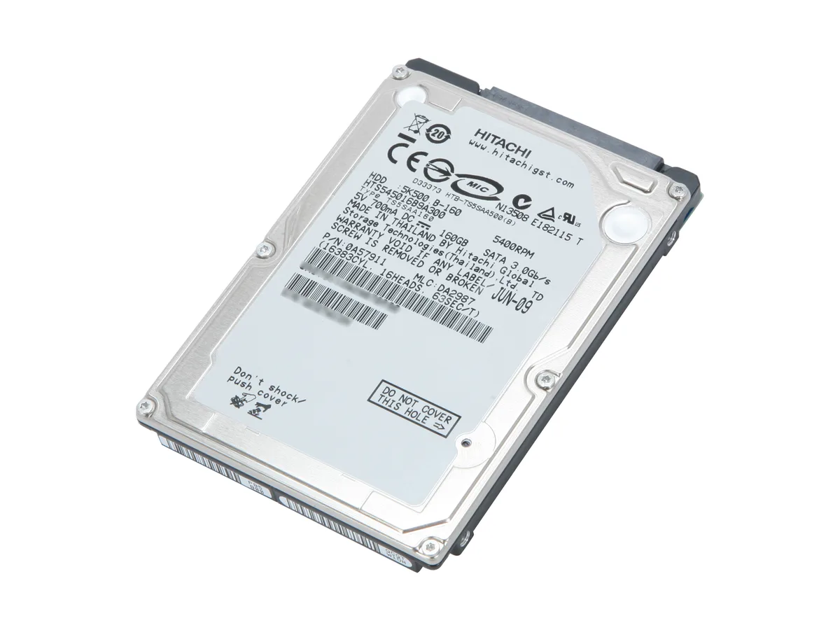 HGST HGST HTS545016B9A300 160GB 5400 RPM 8MB SATA 3.0Gb/s 2.5" laptop hard drive — foto produk
