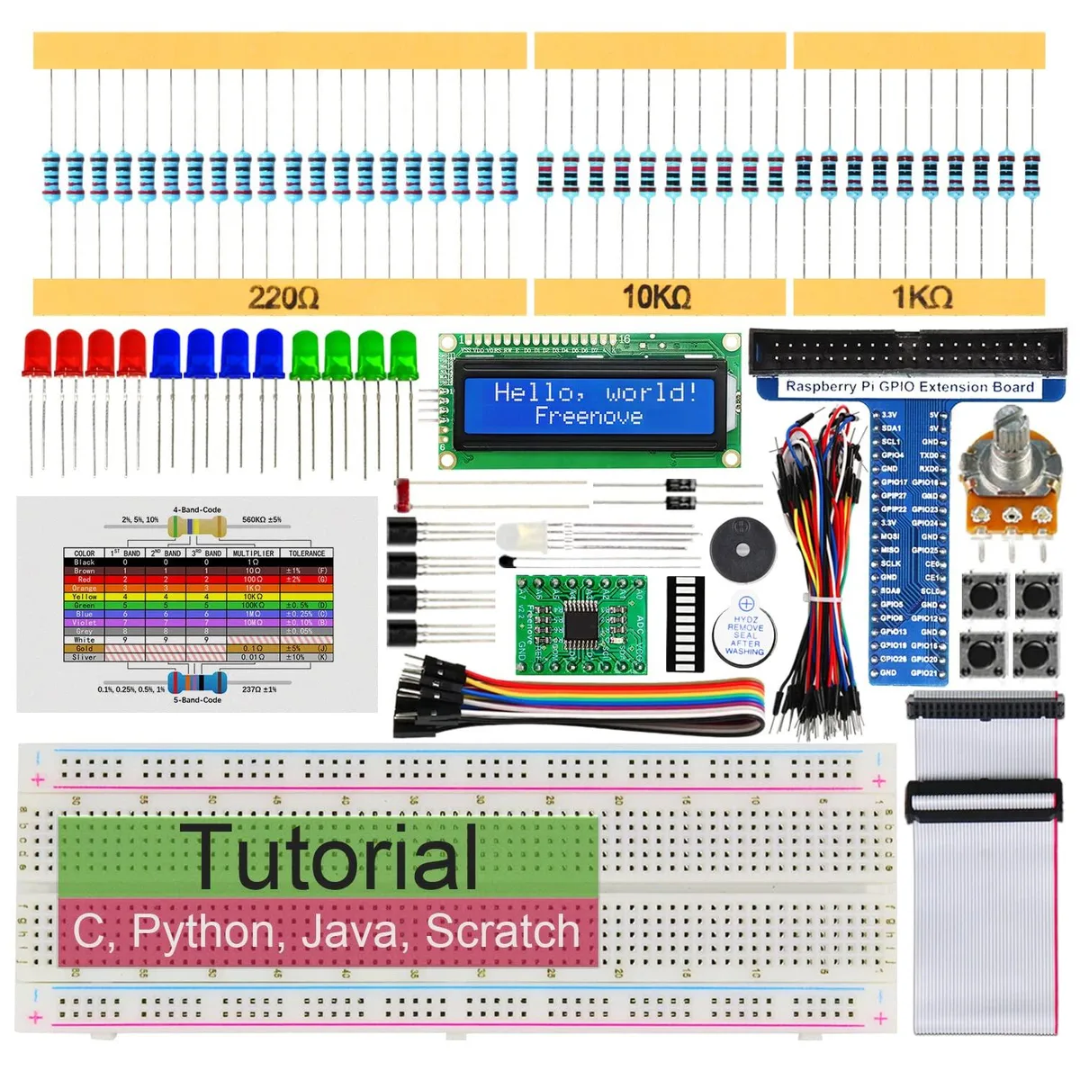 KEHIPI KEHIPI FNK0023 LCD 1602 Starter Kit 151 Items 69 Projects 535-Page Tutorial — Produktfoto