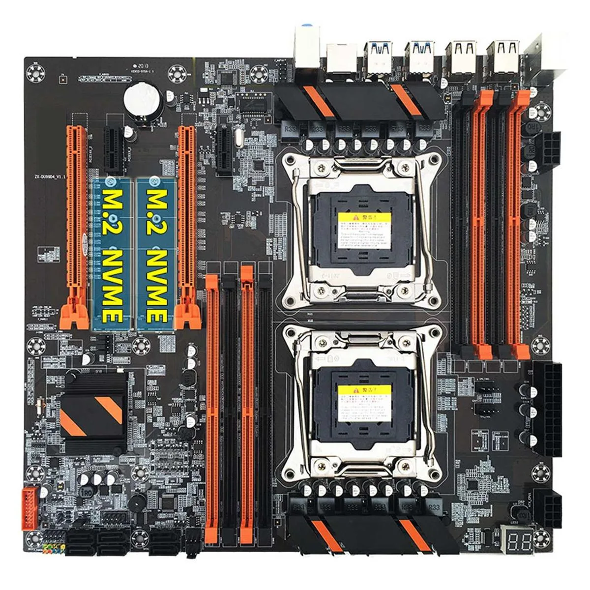 YINGHUA YINGHUA X99 Dual CPU Server Motherboard with 2×E5-2620 V3 CPUs and 4 GB DDR4 RECC RAM — foto produk