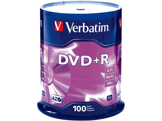 VERBATIM Verbatim 95098 4.7 GB 16X DVD+R 100 spindle — снимка на продукта