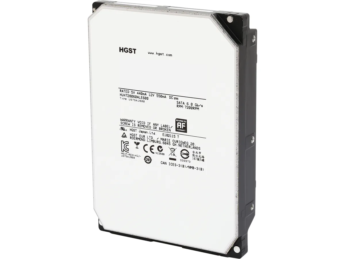 HGST HGST 0F23269 6TB 7200 RPM 128MB SATA 6.0Gb/s 3.5" internal hard drive — photo du produit