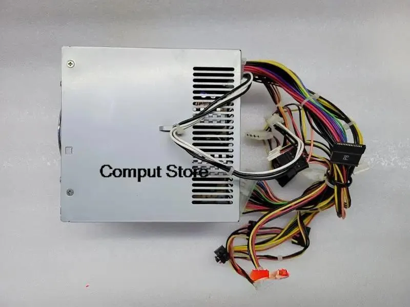 Rectangular ATX power supply unit, metal casing with ventilation grille
