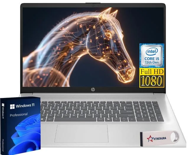 HP HP 17 laptop i5-1334U 20GB 512GB SSD 17.3" FHD Silver Copilot Pro Flash Drive — product photo