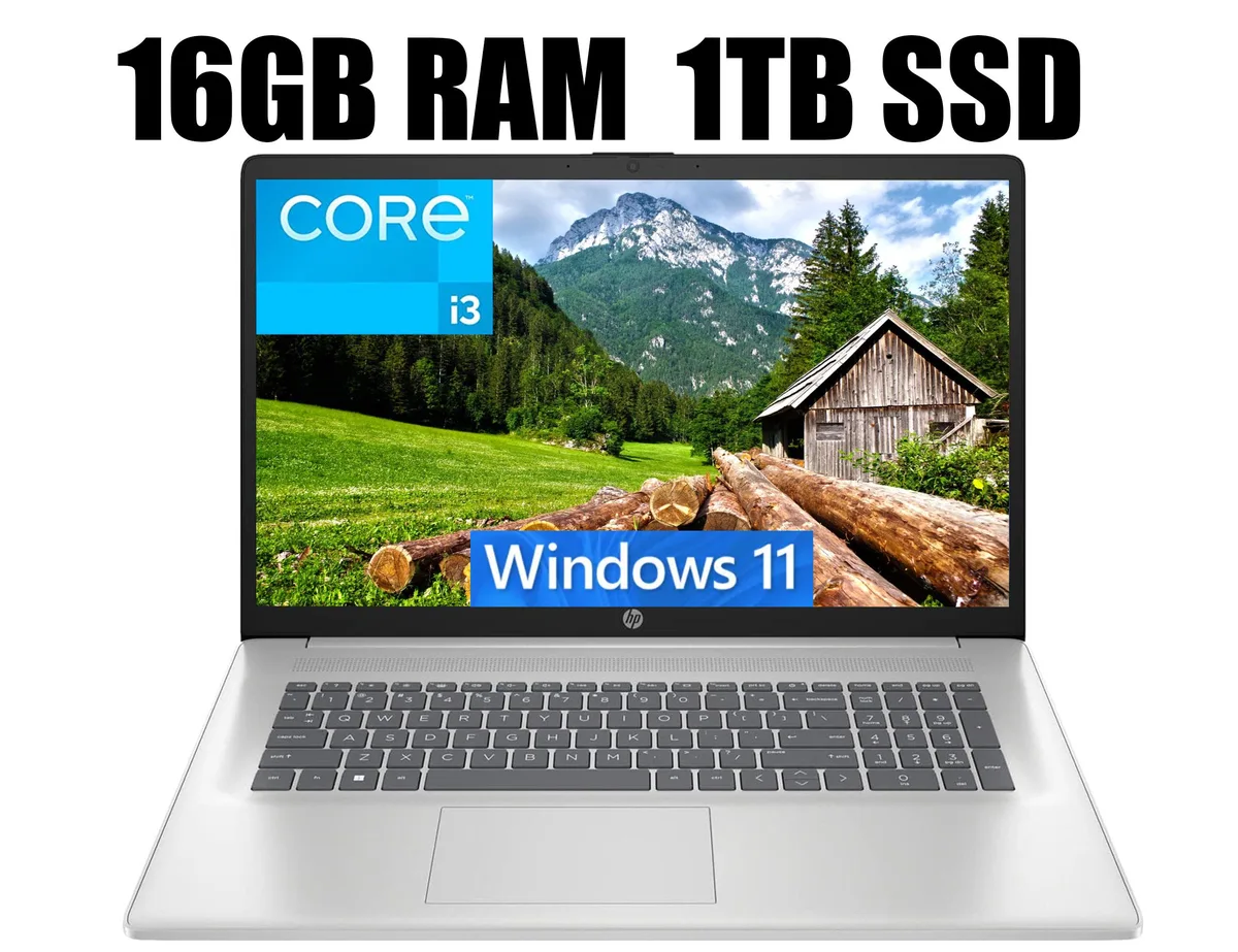 HP HP 17 17.3" Core i3-1125G4 16GB 1TB SSD Windows 11 — product photo