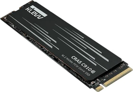 KLEVV CRAS C910G 1TB M.2 NVMe SSD with black metal heatsink